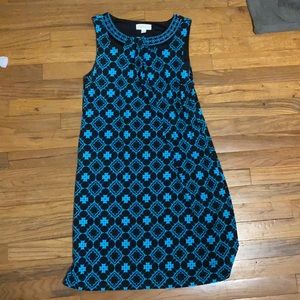 Embroidered knit dress